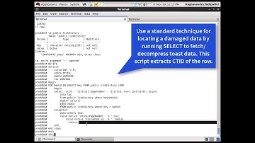 Fixing up a corrupted toast table