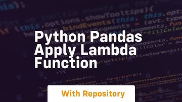 python pandas apply lambda function