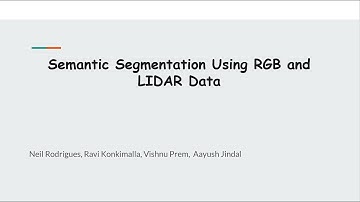 Semantic Segmentation Using RGB and LIDAR Data