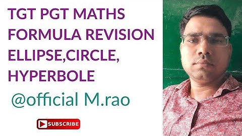 Tgt pgt maths Formula revision ellipse @official M.rao