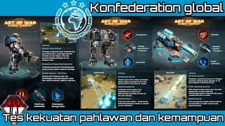 Tes kekuatan dan kemampuan Pahlawan Konfederasi Dunia | Art of war 3 Sandbox