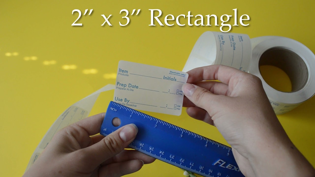 Basic Food Prep Dissolvable Blue Labels