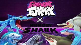 casanova pero cada turno canta un tiburon diferente ( fnf x Hungry shark)