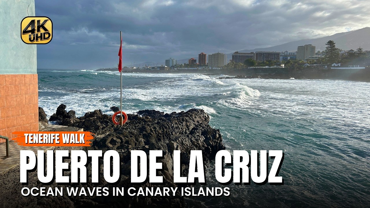 Punta Brava, Tenerife 🇮🇨 Atlantic Waves & Coastal Walk | 4K Winter Tour