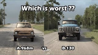 Spintires Mudrunner Which is Worst Vehicle A 968m vs B 130