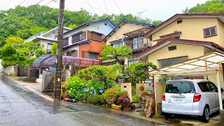 4K Japan Walk  Heavy Rainy Day | Modern Japanese Houses |  Residential Walking Tour in Nagoya