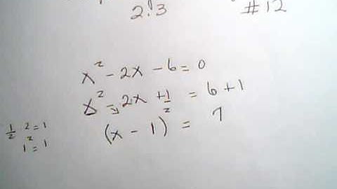 College Algebra  3.2(b)  Video #1  Solve by Complete the Square