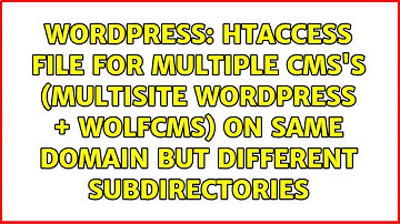 htaccess file for multiple CMS