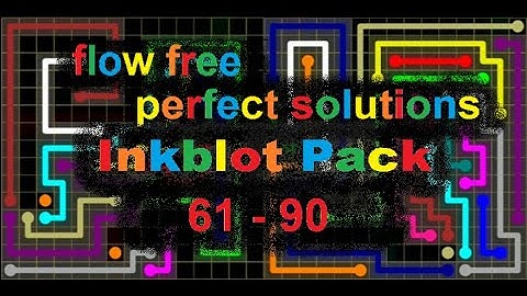 Flow Free - Inkblot Pack - Perfect Solutions for levels 61 - 90