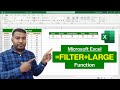 MS Excel - FILTER with LARGE Function | FILTER Formula in Excel