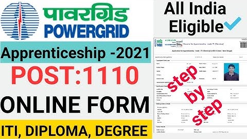PGCIL Apprentice Online Form 2021 | pgcil online form kese bhare | how to fill phcil form |