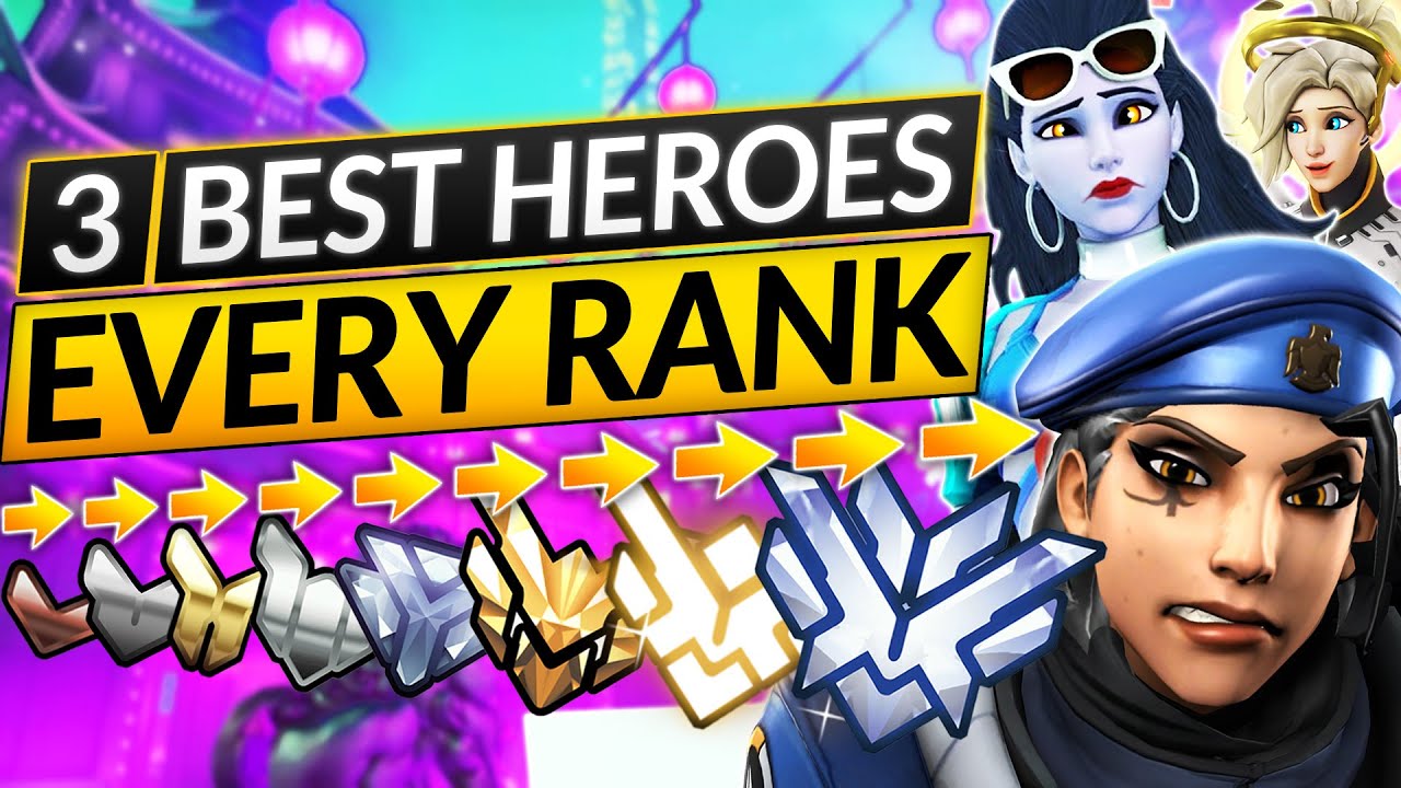 BEST HEROES for EVERY Rank - LOW ELO to HIGH ELO - EVERY ROLE Tier List -  Overwatch Guide 