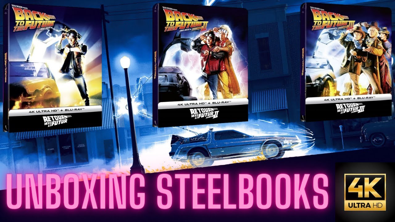 Coffret Blu-Ray 4K Ultra HD Retour vers le Futur Steelbook Circuits  temporels –