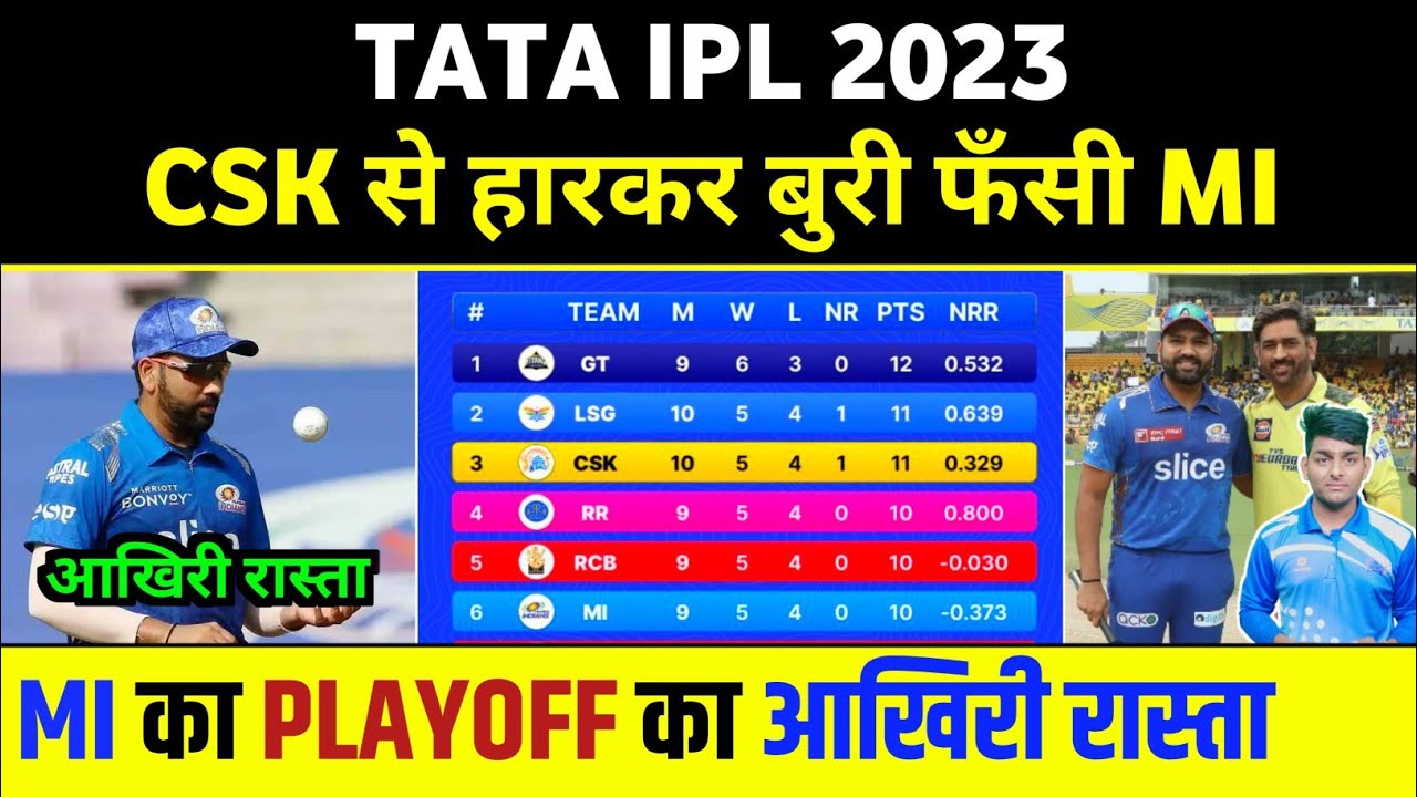 IPL 2023 Playoffs - Mumbai Indians Last Chance to Qualify | MI Playoffs Chances 2023 | MI Playoffs