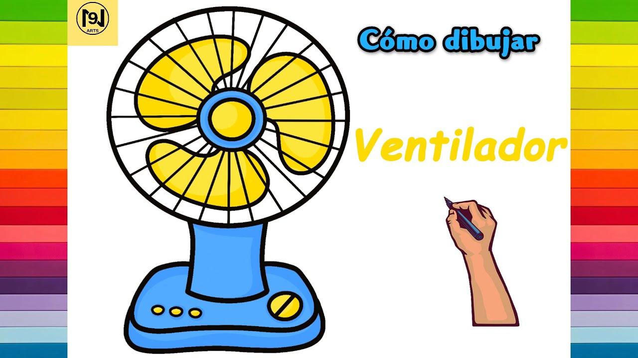 Cómo dibujar un ventilador de mesa fácil | No.9 ARTES - YouTube