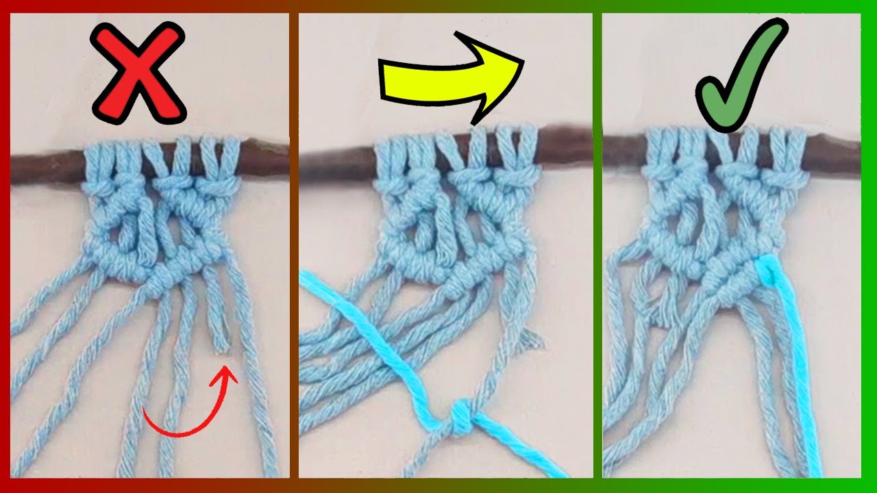 🔴 Como AGREGAR CUERDA si te quedaste Corta ✅Truco con nudo festón de Mmacramé