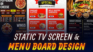 Design Restaurant Digital Menu board | Animated & Static Display tv screens Starting From £25