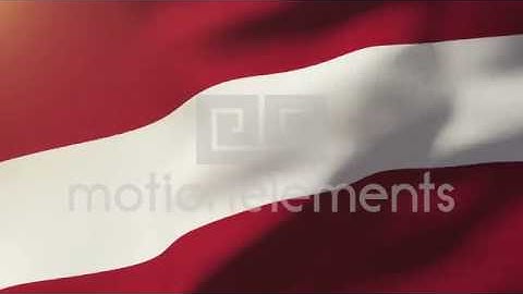 Latvia Flag Waving In The Wind. Looping Sun Rises Style. Animation Loop Stock Animation