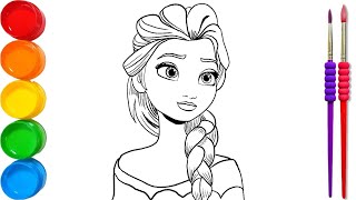 How to Draw ELSA from FROZEN for Kids! Easy Disney Drawings & Art