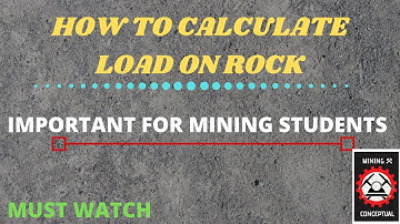 HOW TO CALCULATE LOAD ON ROCK || IMPORTANT FOR ALL MINING STUDENTS || IN HINDI