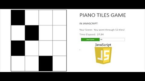PIANO TILES GAME IN JAVASCRIPT WITH SOURCE CODE