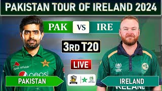 PAKISTAN vs IRELAND 3rd T20 MATCH LIVE COMMENTARY | PAK vs IRE LIVE | PAK 10 OVERS