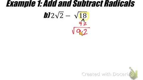 EXTRA Algebra 1 - 1.5b - Simplifying Radical Expressions Using Basic Operations