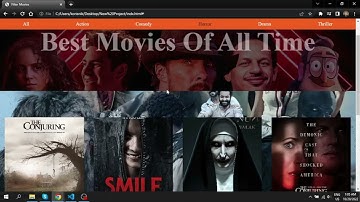 Simple Movie Website Using HTML, CSS and jQuery