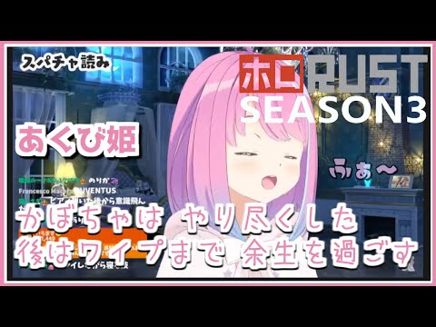 【ホロ鯖RUST-S3】あくび姫社長が余生を語る【ホロライブ/姫森ルーナ/RUST/切り抜き】