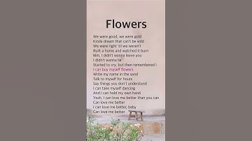Thumbnail of Flowers | Miley Cyrus #lyrics #music #pop #song