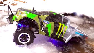 PADDLE TIRES & SNOW - Then it slid into the Icy waters... | RC ADVENTURES