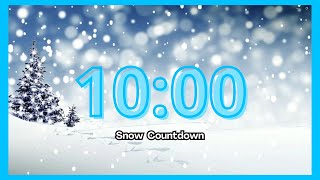 10 MINUTE TIMER | SNOW - CALMING MUSIC |⏰️☃️