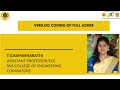 Verilog Coding of Full adder | VLSI Design |SNS Institutions