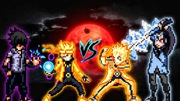 Naruto V3 OP (all form) & Sasuke Rinnegan V2 OP VS Naruto BTM OP V2 & SasukeBTM OP in JumpForceMugen