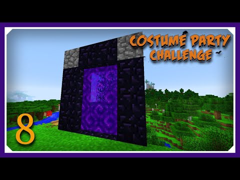 Costume Party Challenge Modpack | Harvester Boss Part 2 & Nether Portal! | E08 | 1.12.2 Modpack