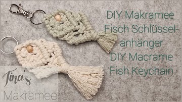 DIY Makramee Fisch Schlüsselanhänger / DIY Macrame Fish Keychain