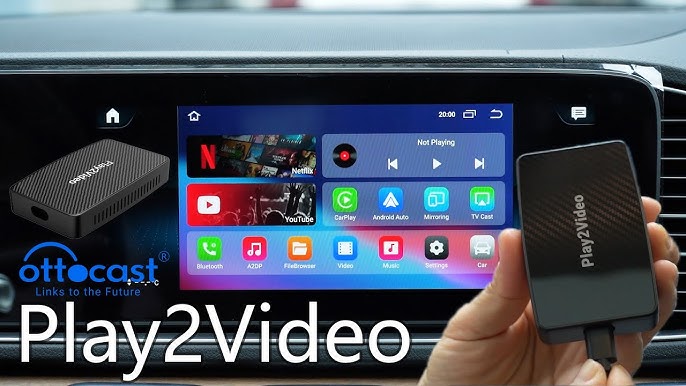 Ottocast Play2Video Apple CarPlay, Android Auto, Netflix,  All in  One Kablosuz Araç Interface CA400