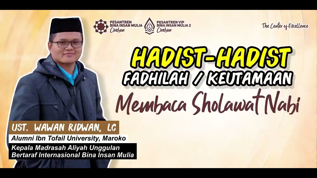 Hadits Hadits Fadhilah / Keutamaan Membaca Sholawat Nabi