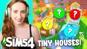 Each TINY HOME is a different COLOUR! 💜💛💚 (Sims 4 Build Challenge!)