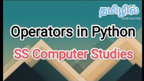 operators in python | Python in tamil #sscomputerstudies , #operators , #python ,#arithmeticoperator