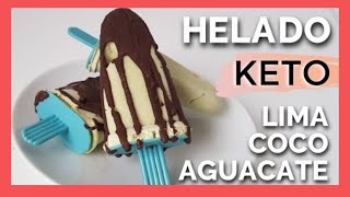 🍦HELADO KETO - Paletas de Aguacate y lima - Postre Keto Facil - Cetogenico