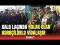 Laçında həlak olan hərbçilərimizlə vida mərasimindən görüntülər