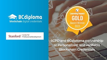 🏆SCPD & BCdiploma: 2023 Gold Medal for Personalized and Verifiable Blockchain Credentials