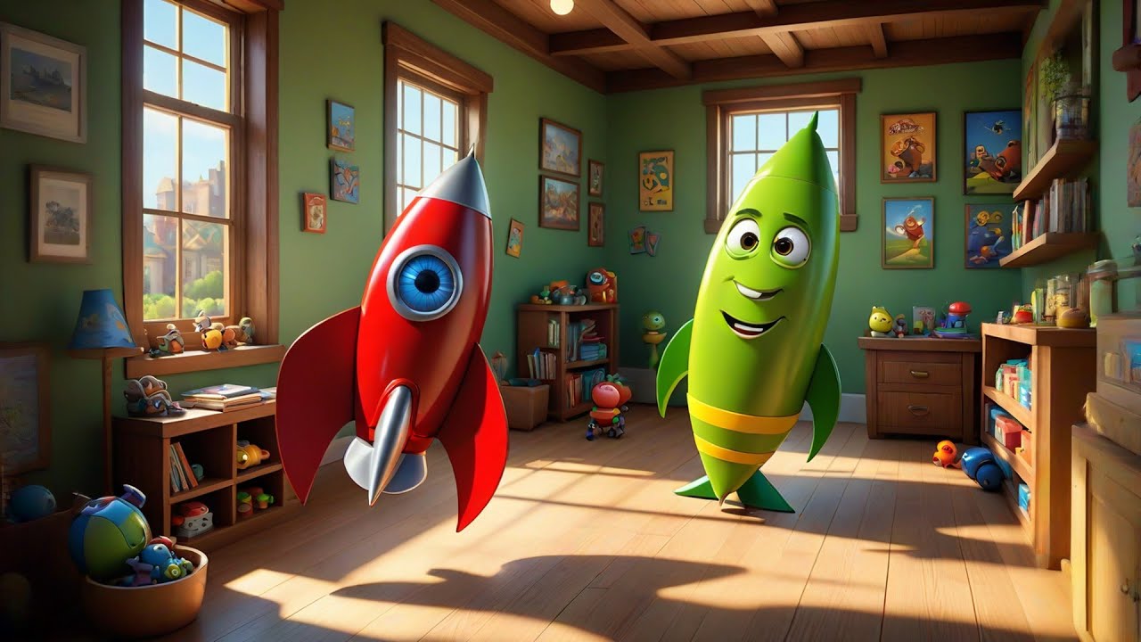 Three Toy Rockets Blast Off High | Rocket Song for Kids | Space Counting & Action Rhyme