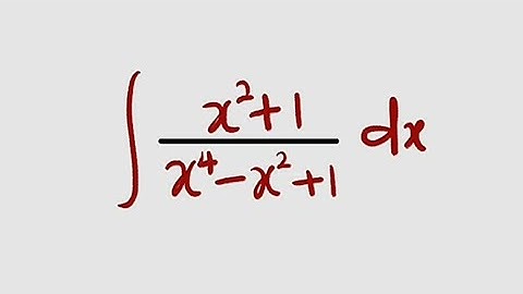The integral of (x²+1)/(x⁴-x²+1) with respect to x