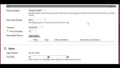 Blackboard 9.1.13: Display Grade Using Grading Schema