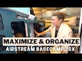 Airstream basecamp 20x  organization and storage