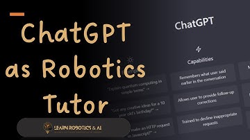 How to use ChatGPT to learn machine learning, robotics and computer vision