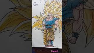 DRAWING GOKU SSJ3 || SUBSCRIBE 🥺#shorts #drawing #anime #gokudrawing #youtubeshorts #goku #dbz #dbs. screenshot 5