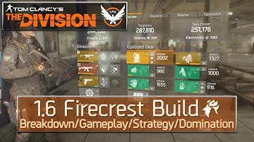 The Division 1.6 Firecrest Build - Breakdown/Gameplay/Strategy/Domination